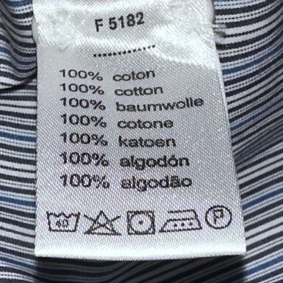 Lacoste Vertical Stripe Modern Fit Button Down Size 44 - Picture 7 of 8